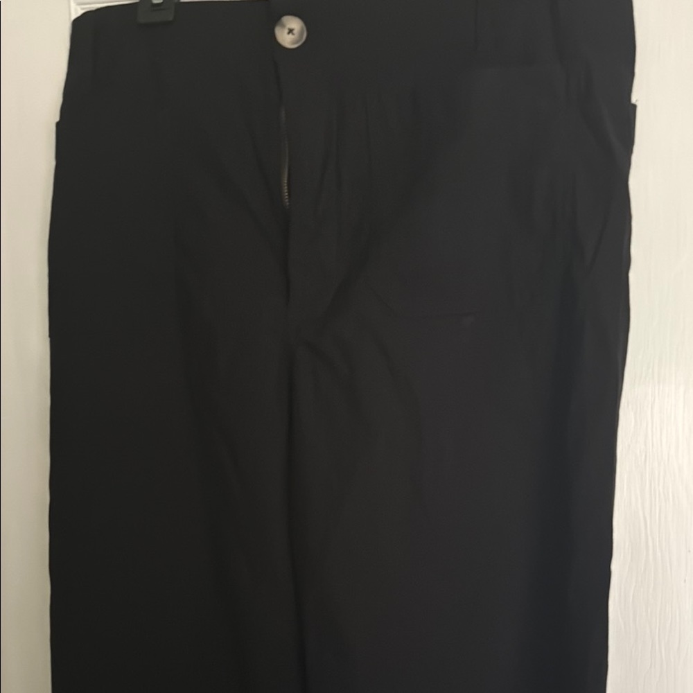 Black Trousers with Button Detail